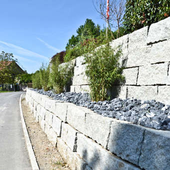 Quaderblock Steinmauer